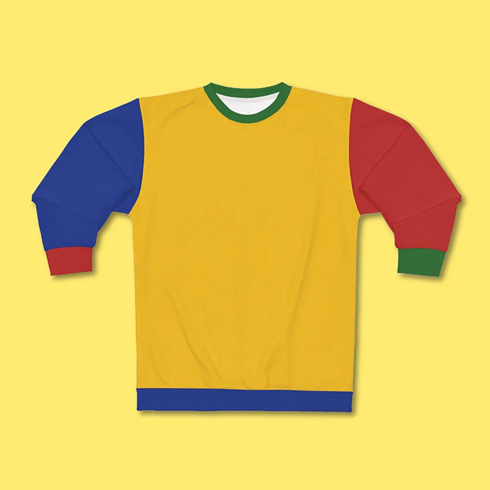 Unisex Color Block Crewneck Sweatshirt Men Women Retro Spliced Pullover Loose Long Sleeve Color Patchwork Streetwear Tops Print