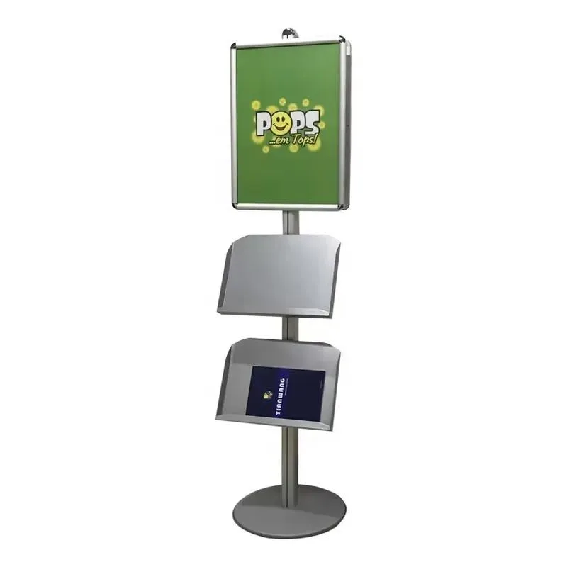 Adjustable Aluminum Double Sided Poster Stand Floor Standing Signage Display Rack Durable Multifunctional Height Advertising
