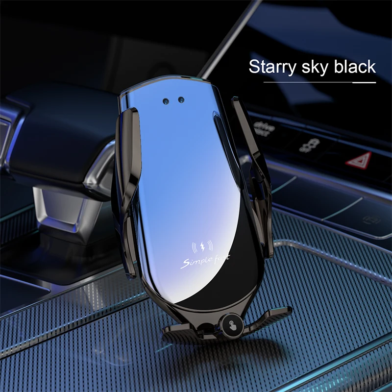 2022 New Adjustable Height Touch Control Auto Inductive Fast Wireless Charger Air Vent Car Phone Holder With Built-in Battery