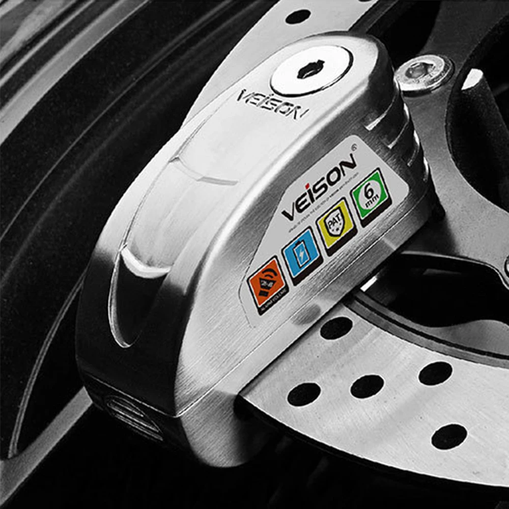Motorcycle Anti-theft Lock Motorcycle Waterproof Disc Brake Lock Bicycle Anti-theft Lock Controllable Alarm Disc Brake Lock view 2