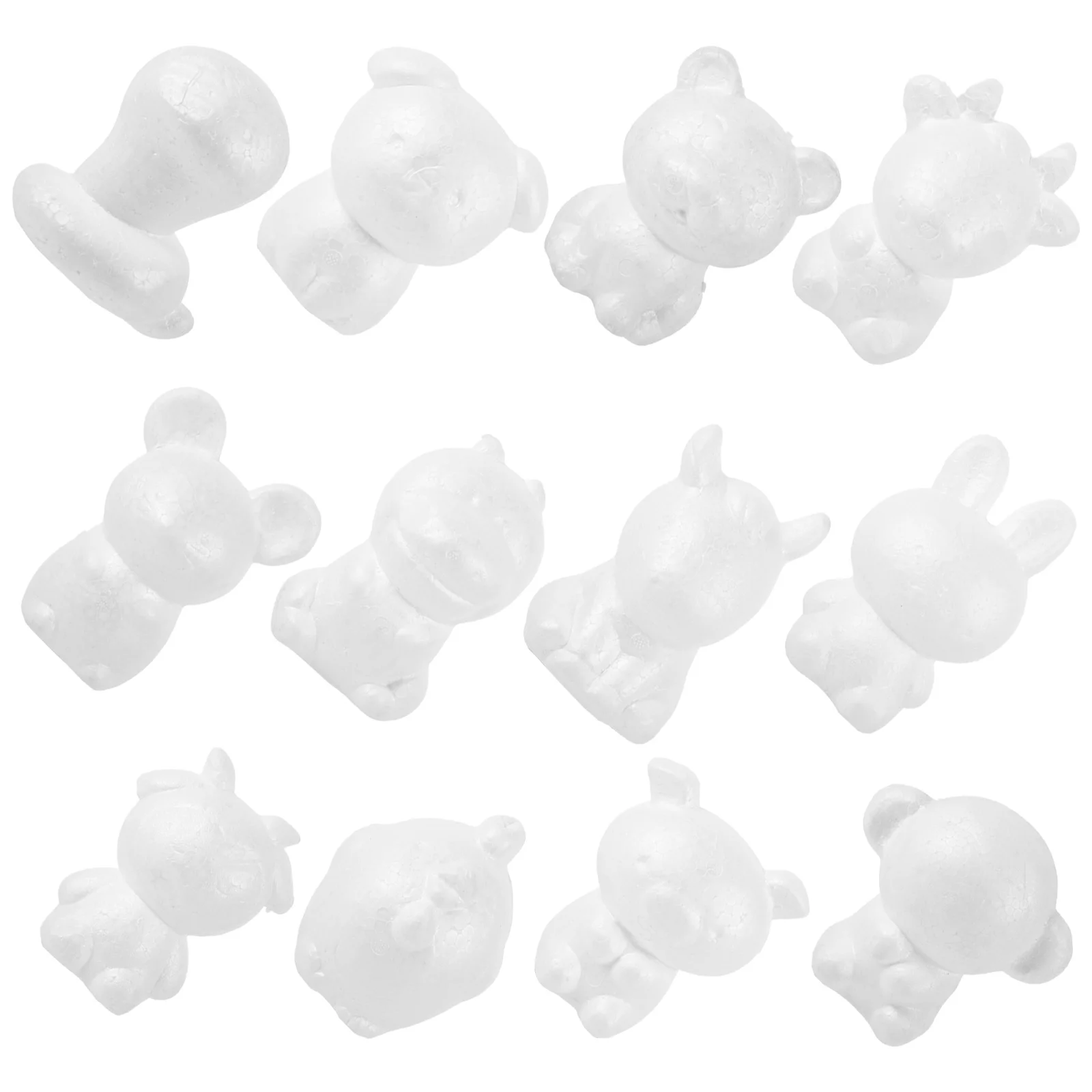 12Pcs Chinese Zodiac Animals DIY Craft Set for Children Educational Painting Activity Preschool Kindergarten Home Creative