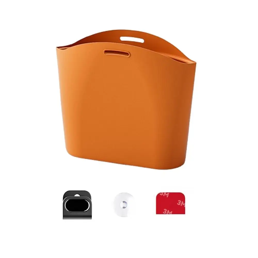 

Portable Silicone Car Trash Can Vehicle Storage Dustbin Hanging Waste Bin Foldable Garbage Collection Space Saving Organizers