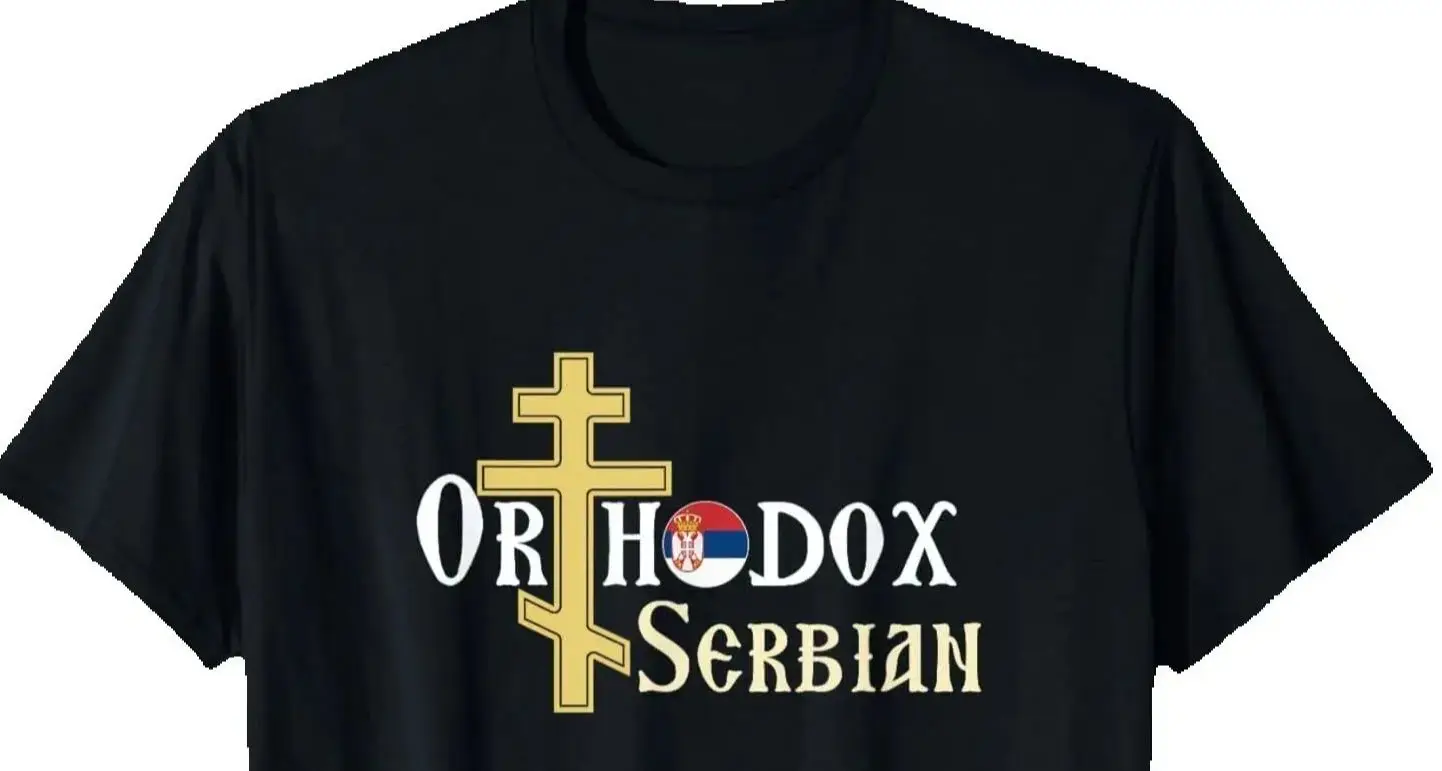 Orthodox Cross Symbol Serbian Christian Orthodoxy T-Shirt 100% Cotton O-Neck Short Sleeve Summer Casual Mens T-shirt Size S-3XL