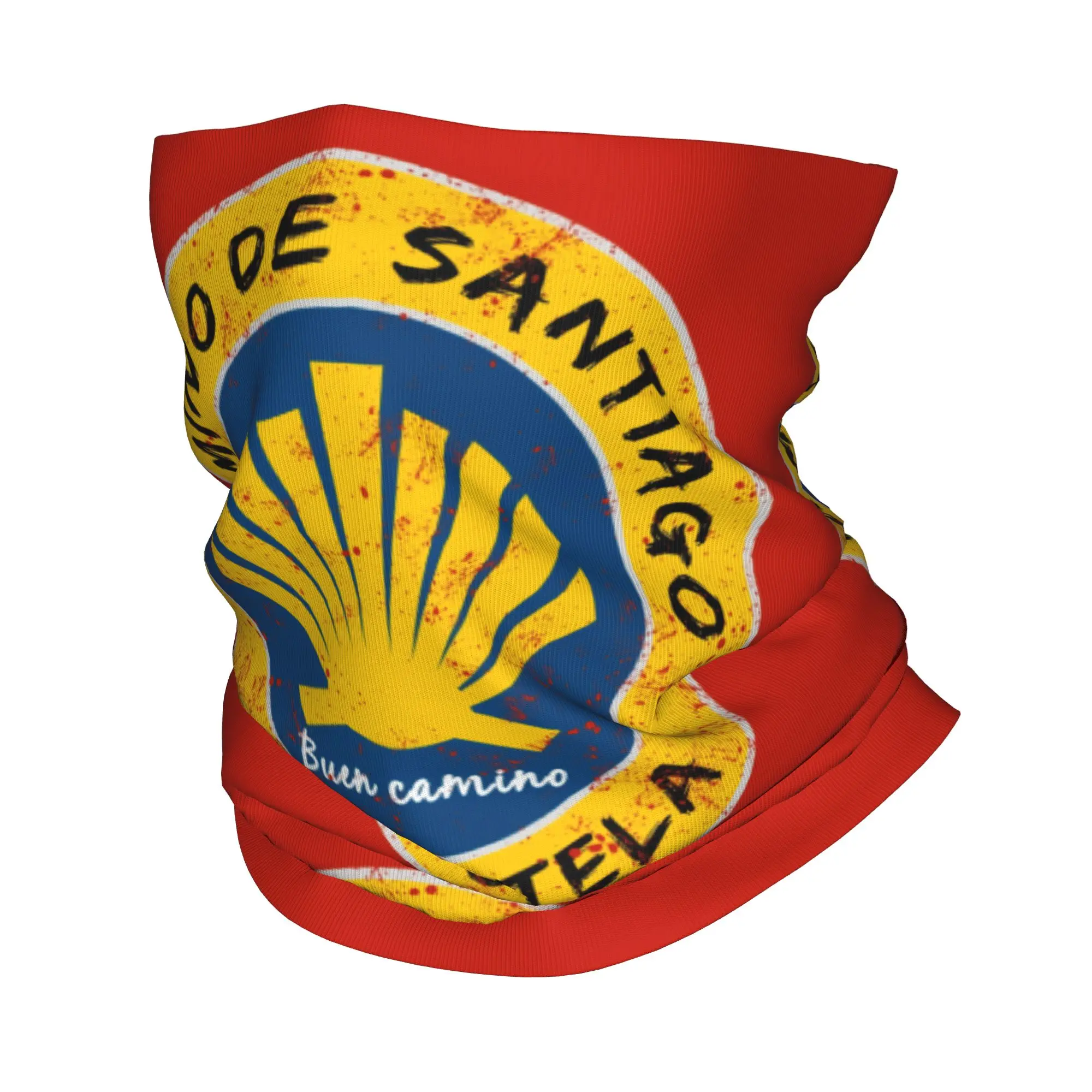 

Custom Buen Camino de Santiago. Compostela Peregrino2 Bandana Neck Warmer Men Women Winter Hiking Ski Scarf Gaiter Face Cover