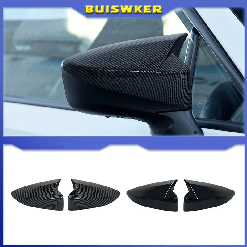 

2PCS Car Carbon Fiber ABS Rearview Mirror Cover Caps For Toyota 86 For Subaru BRZ 2012-2020 Gloss Black Auto New Accessories