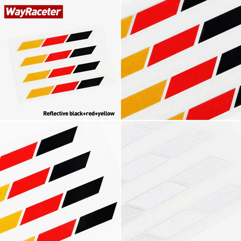 4 Pcs German Flag Stripes Vinyl Decal Trunk Window Pillar Body Sticker For Porsche Macan 718 Boxster 911 Panamera Cayenne Taycan