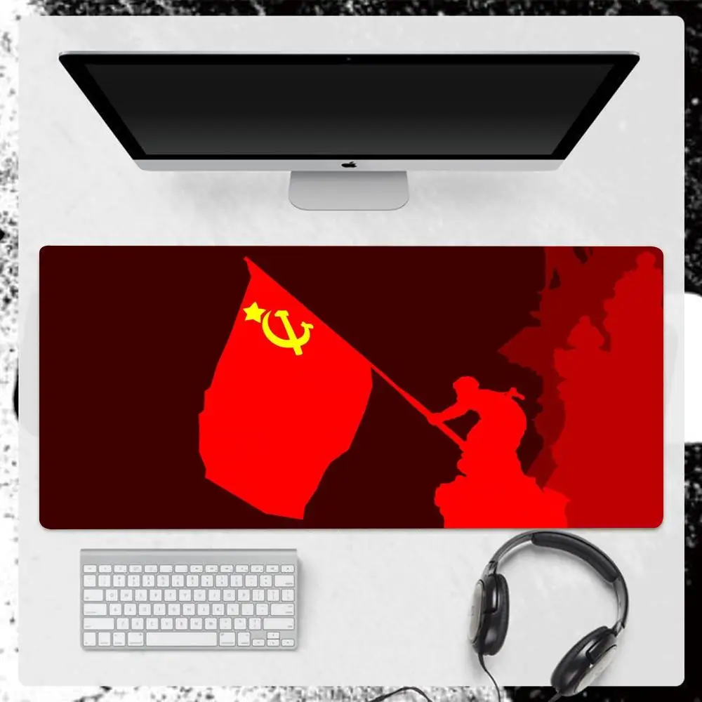 Soviet Union USSR Flag Mouse Pad Mouse Pad Gaming Mousepad Speed Desk Mat Laptop Gaming Mats For Office Carpet Desk Accessories