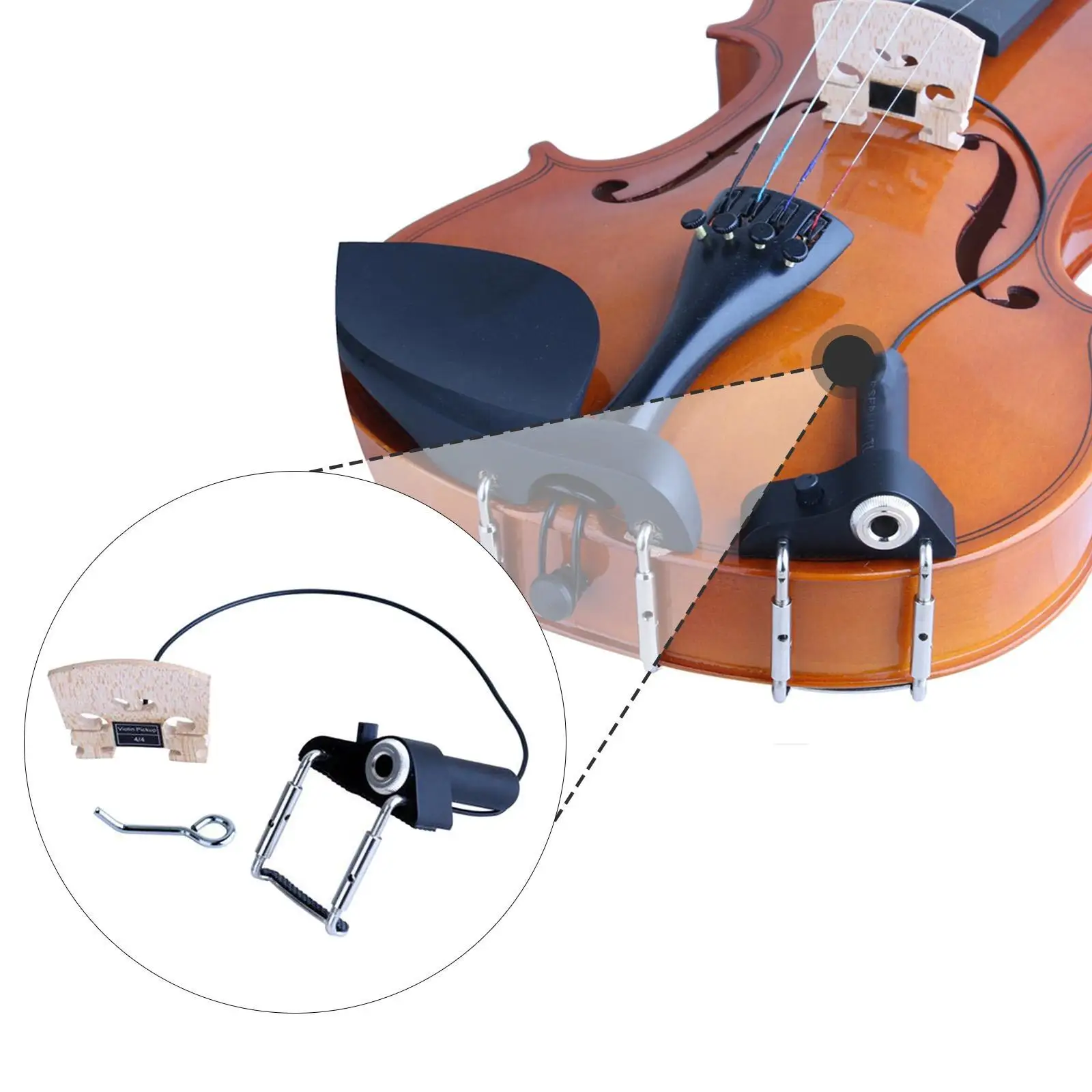 

Звукосниматель для скрипки, высококачественный, с выходным разъемом, пассивный, с регулятором громкости, для гитары, мандолины, обучения, практики, банджо