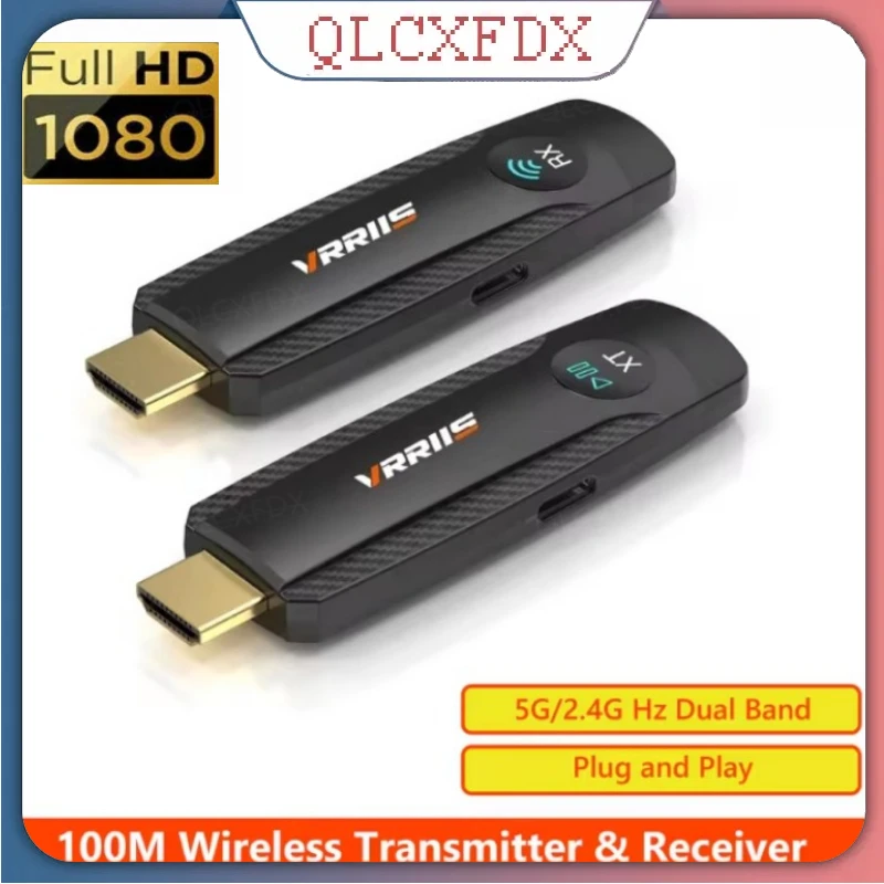 Wireless HDMI-compatible TV Stick Transmission Video Transmitter and Receiver Extender Display Share for Camera PC Typec To TV