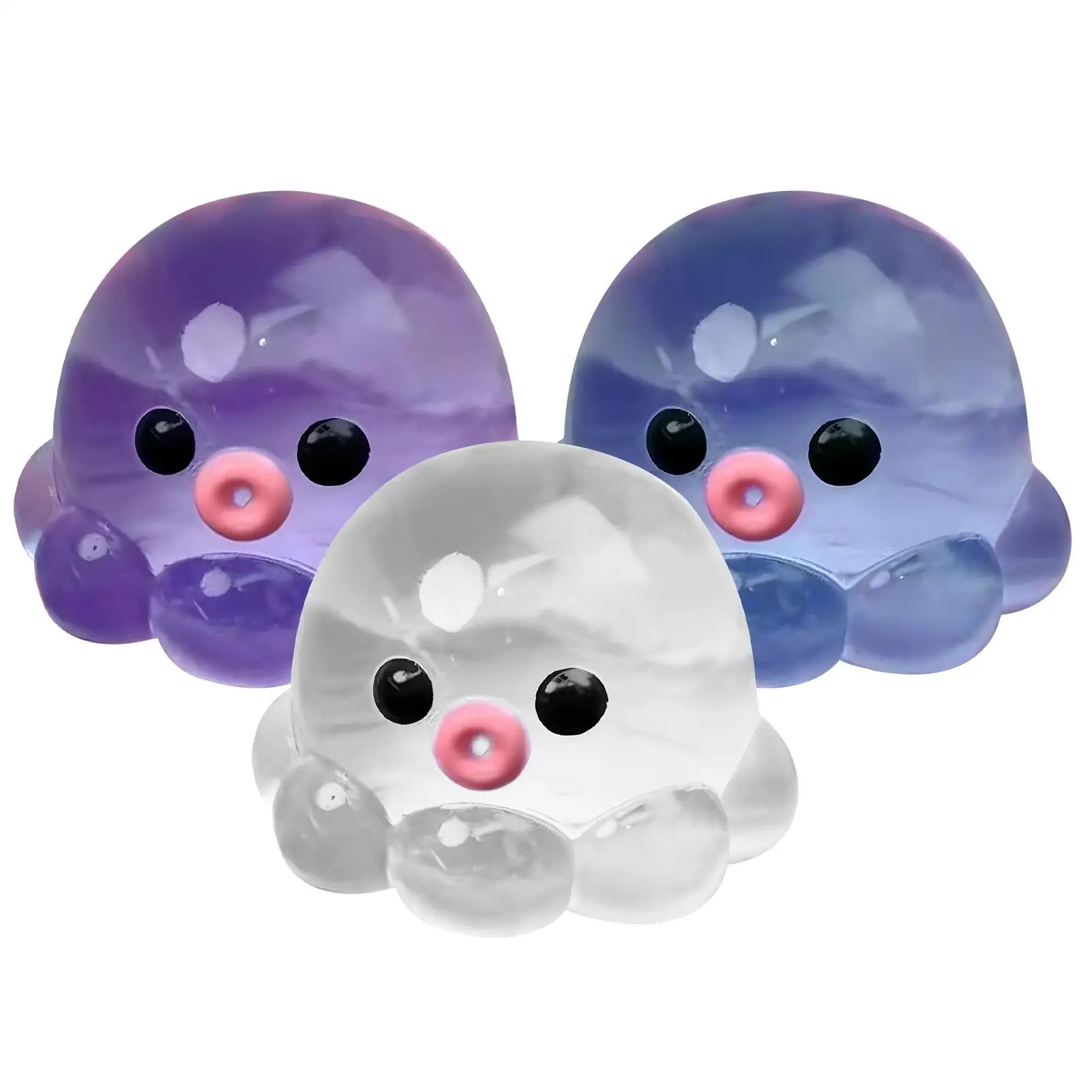 Squishy Bubble Pop Fidget Toy ASMR Fun Party Gift Squeeze Sensory Ball & Octopus Poppe Anti-Anxiety Toy For Adults Kids