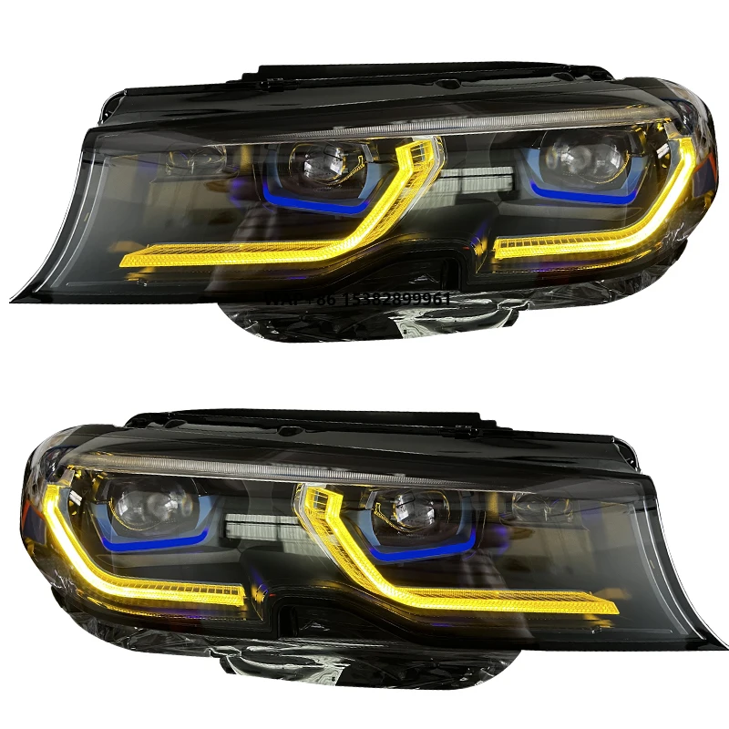 

YU GUANG for 3 Series G20 Head Lamp Headlights Car Accessories Plug and Play Head Lights with Yellow DRL RUNNING LIGHT DRL