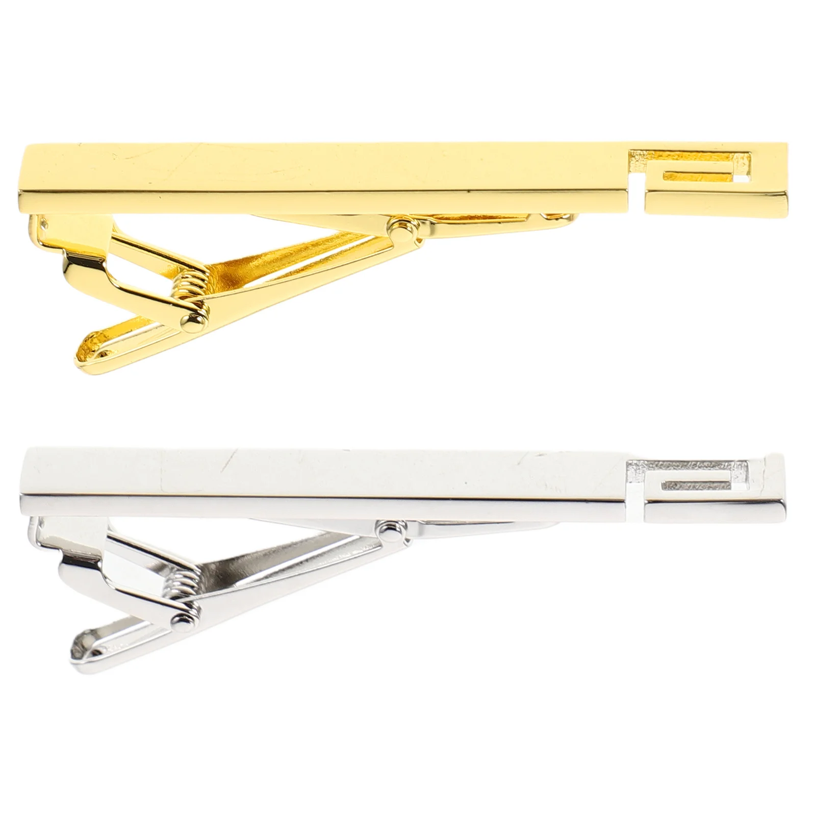 

2pcs Men'S Tie Clip: Formal Business Suit Accessories Silver Gold Necktie Clasp For Office Wedding Blazer Shirt Mens Fashion