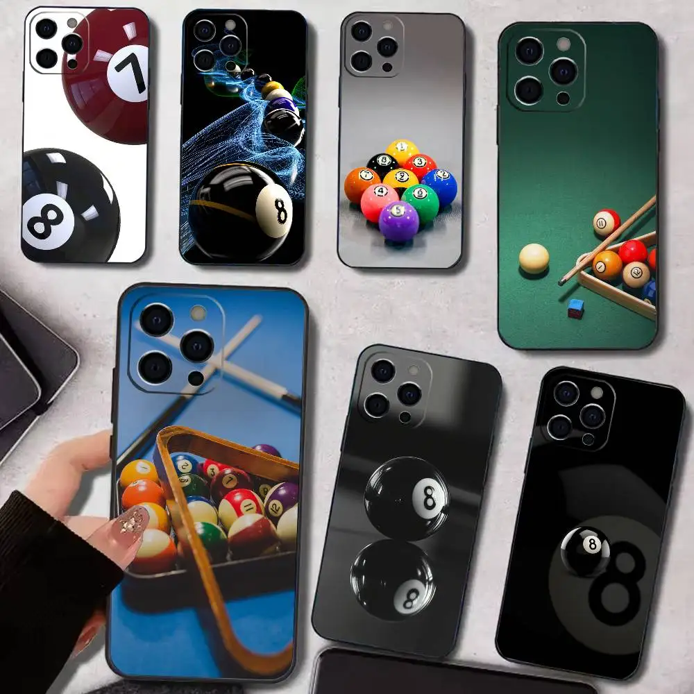 

B-Billiards B-Ball Sports Phone Case Silicone Soft For IPhone 17,16,15,14,13,12,11,XS,Plus Pro Max