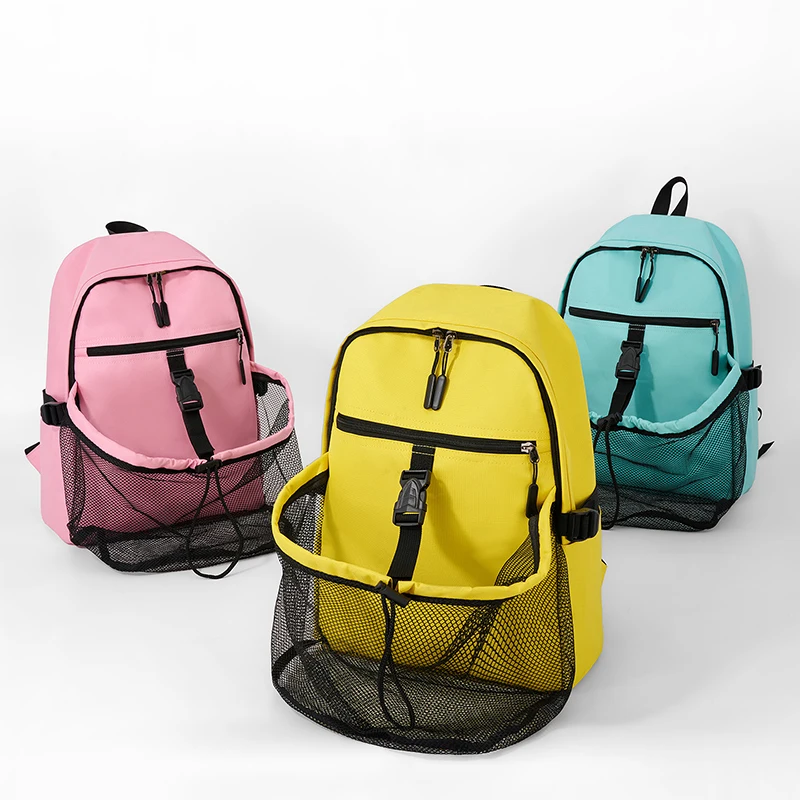 Basketball Football Training Backpack Outdoor Sports Mesh Pocket Volleyball Bag Gym Bags Students Portable Drawstring Daypacks