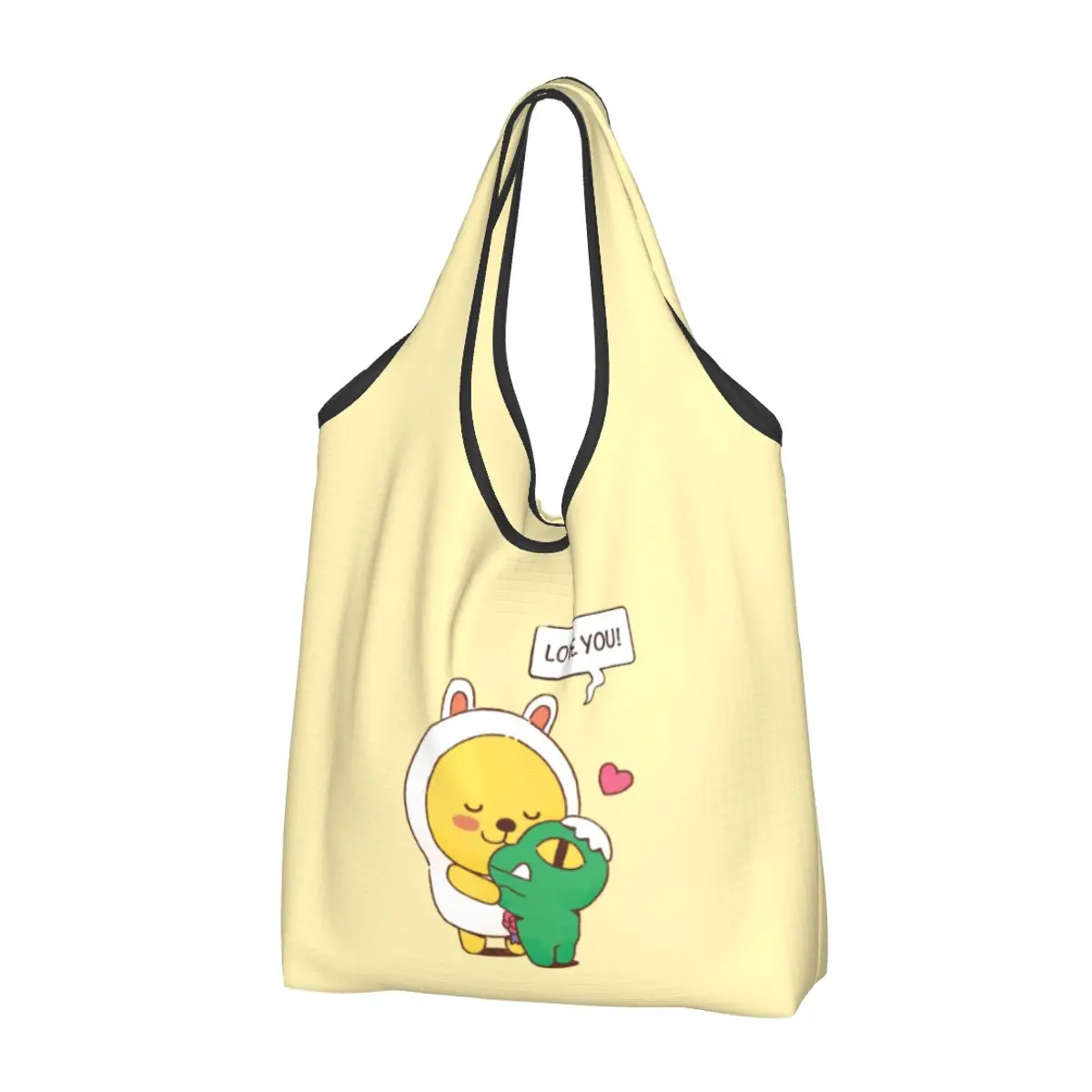 impressao-engracada-personalizada-k-kakaoed-muzi-con-sacolas-de-compras-portatil-bolsa-de-ombro