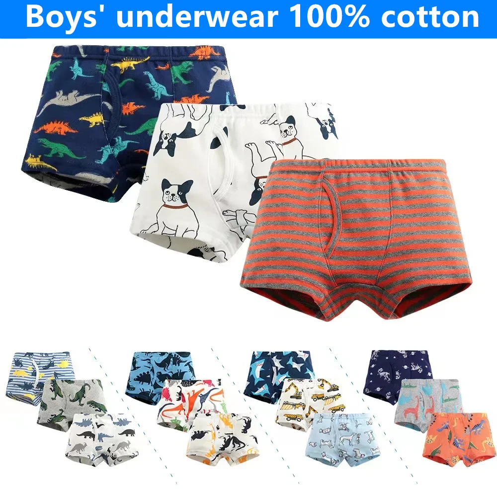 3pcs/set Baby Boys Underwear High quality 100% cotton Panties Kids Short Briefs Children Underpants 2-12Y