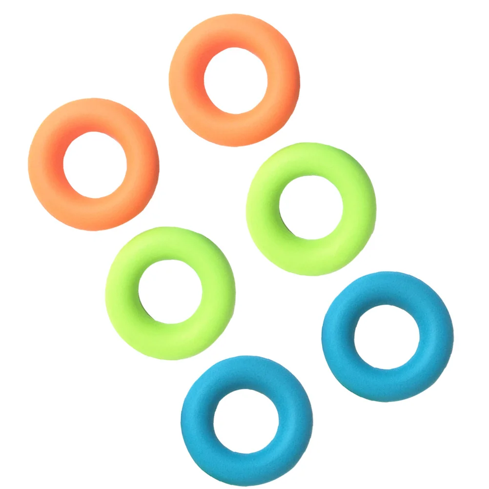 6Pcs Hand Exercise Grip Rings Silicone Different Resistance Levels Hand Strengthener for Stress Relief Recovery