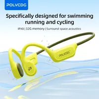 POLVCDG X9 Bone Conduction Earphones 32G IPX8 Waterproof Open earphones  for Swimming Running Cycling Hanging Earphones