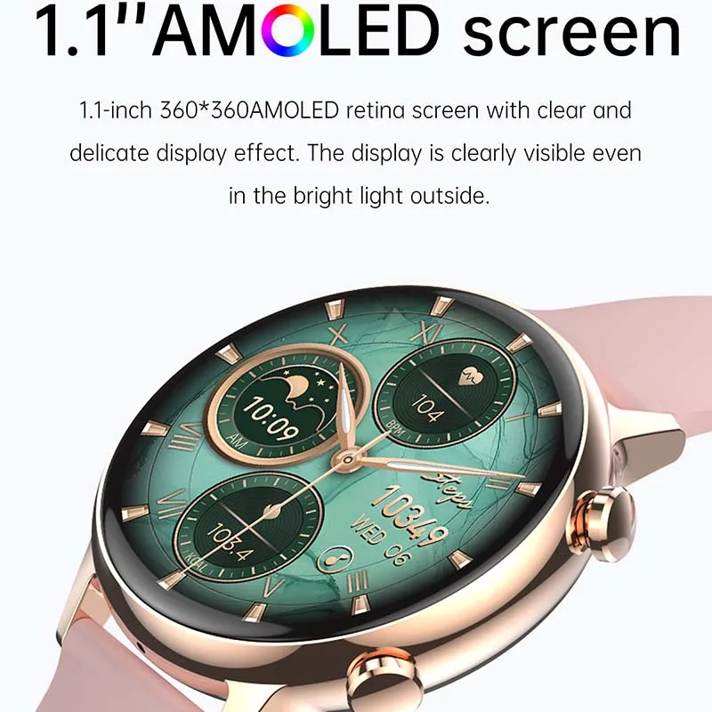 2024 HK39 Smartwatch 18MM Women's smartwatch Bluetooth Call waterproof NFC Fashion Sport Women's smartwatch For Android and IOS