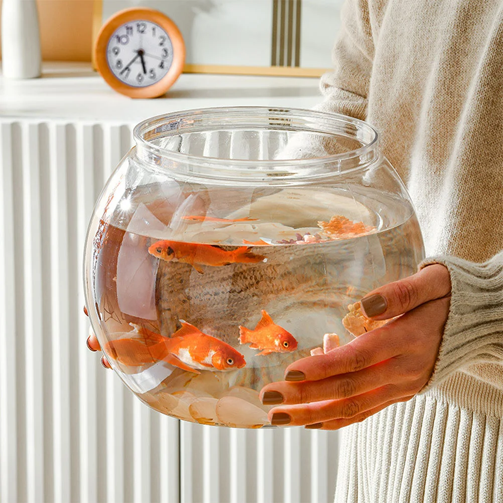 

Decorate Transparent Round Fish Tank Hydroponic The Pet Aquarium Plant Pot Decorative