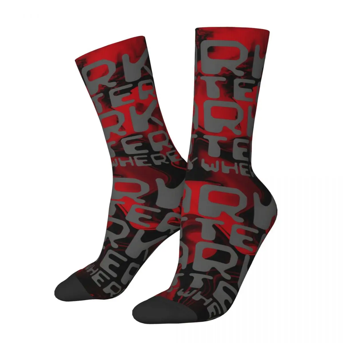 Crazy compression Dark Matter Sock for Men Harajuku Pearl Jam Seamless Pattern Crew Sock Casual