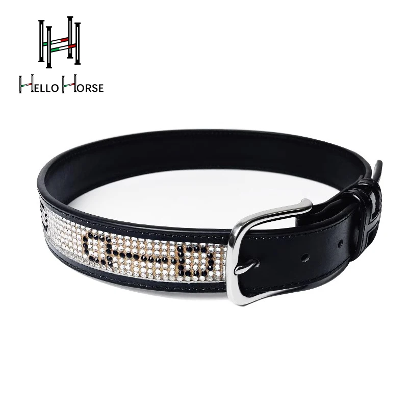 Hello Horse Equestrian Belt with Rhinestones, Horse Riding Belt, Knight's Outfit with Rhinestones