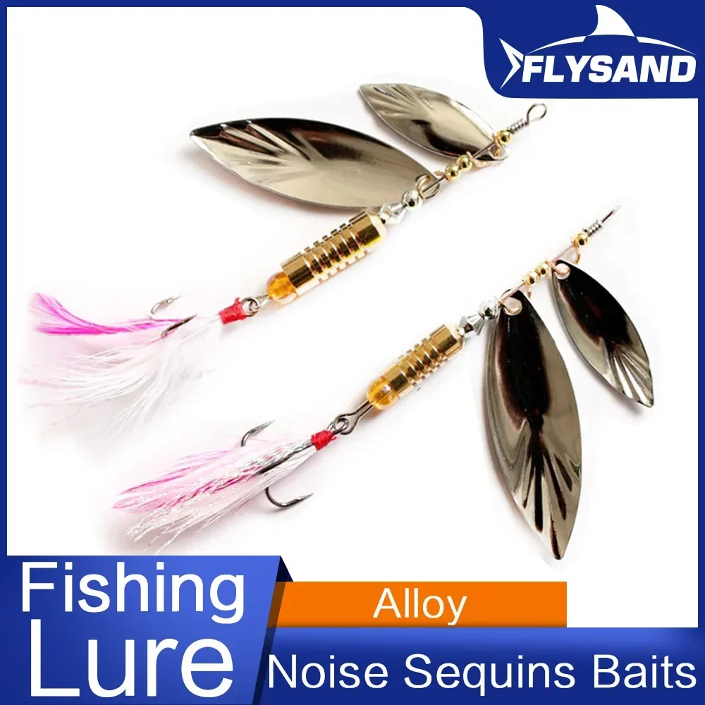 FLYSAND Noise Sequins Spinner Baits Metal Fishing Lure Spoons Artificial Lures Fishing Tool Fishing Accessory