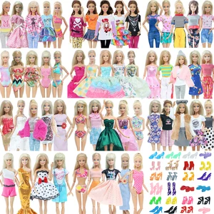 10 pcs/set fashion faceits ba doll bie 셔츠 바지 드레스 신발 11.5 인치 인형 옷 dollhouse 11.8 10 최고의 판매 바비 웨딩 드레스 - №9