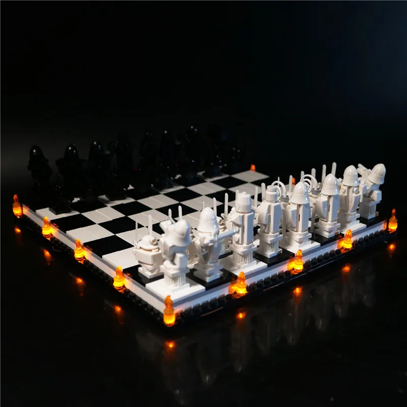 Lighting Set For 76392 Hogwarts Wizard’s Chess Harrysing Pottersed Movie Not Include Building Block (Only Led Light Kit)