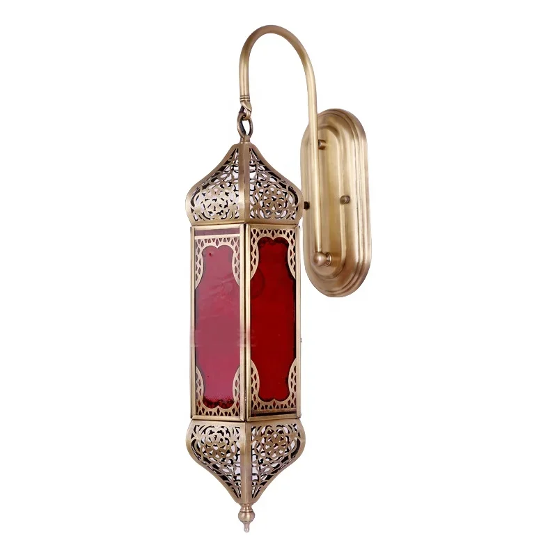

LED Copper Wall Lights Modern Indoor Outdoor Lighting Arab Muslim Vintage Style Villa Hotel Gate Waterproof Decorative