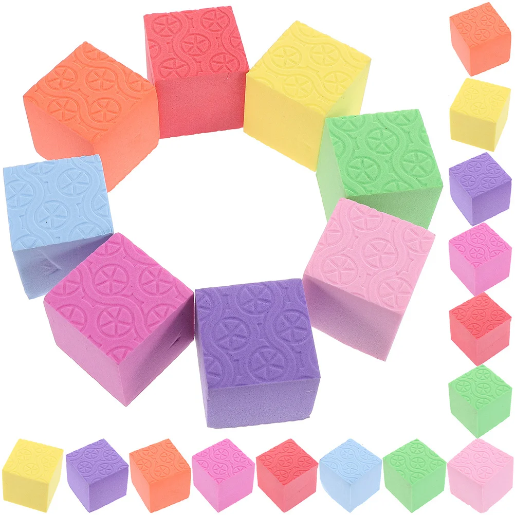 50 Pcs Cube Teaching Aids Blocks Small Educational Building Three-dimensional Foam Counters Cubes Game Toy Child