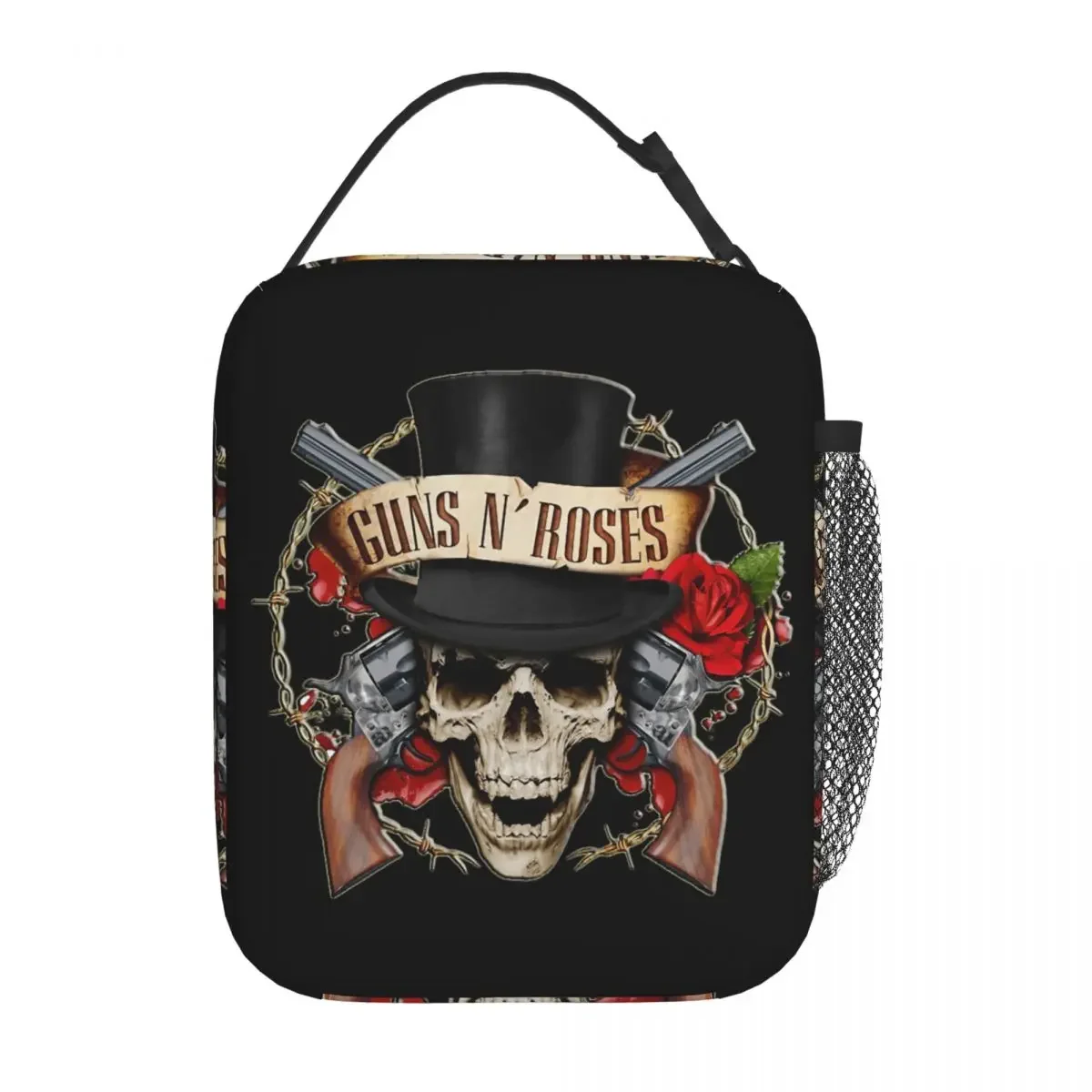 Guns N Roses Insulated Lunch Bag High Capacity Reusable Cooler Bag Tote Lunch Box Office Travel Food Handbags