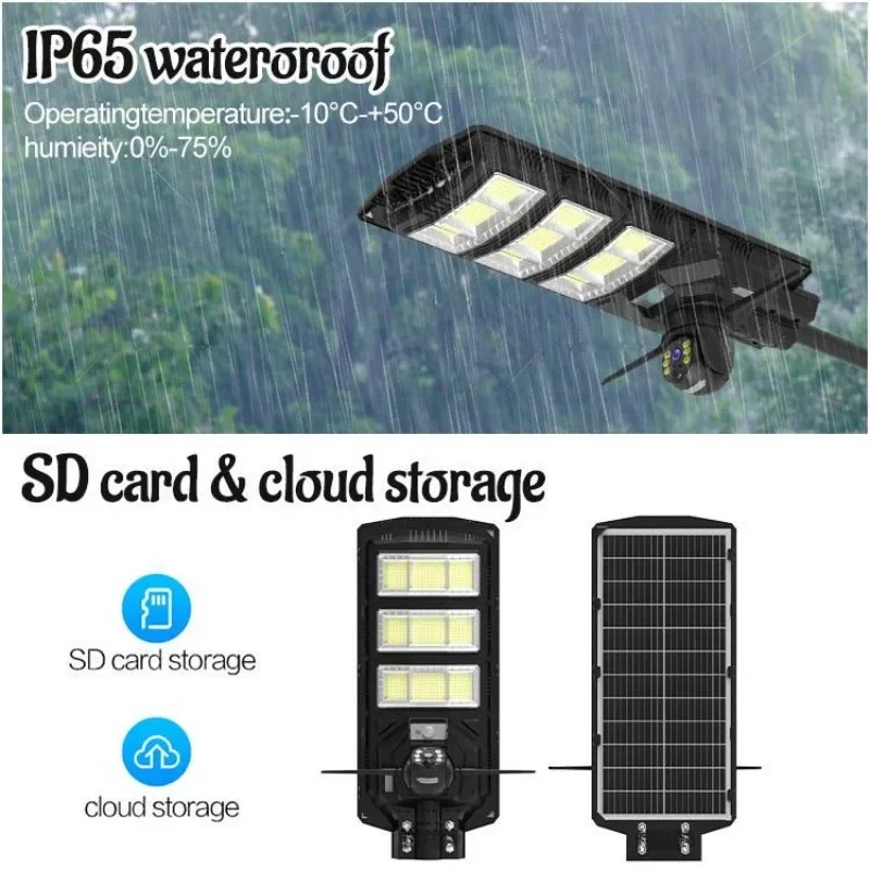 Imagem -05 - Aiook-luz da Câmera Solar Câmera Impermeável ao ar Livre Visão Noturna Interfone Bidirecional Pir V380 Pro 5mp ip Cctv 4g hd