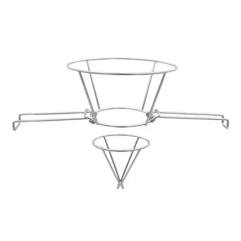 Fryer Oil Filter Stand Maple Syrup Cone Filter Stand With Folding Arms Stainless Steel Reusable Strainer Rack For Kitchen Home