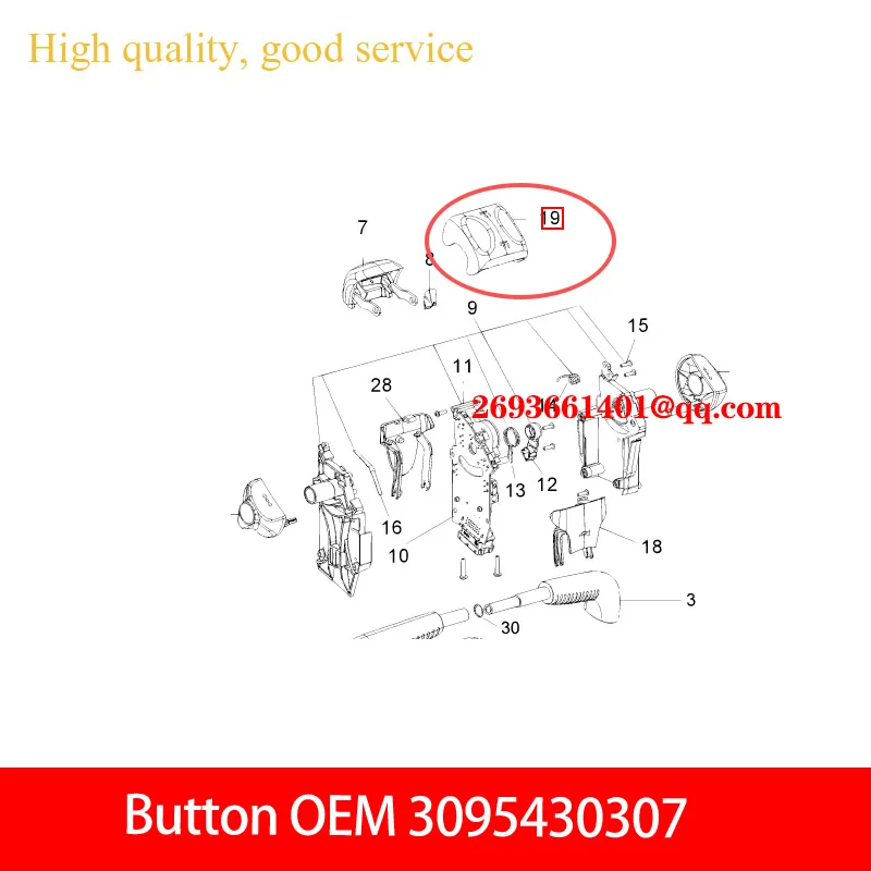 

Forklift Parts OEM 3095430307 Button For LINDE L10B