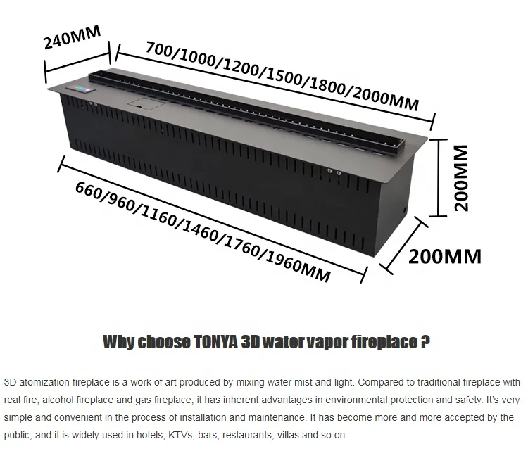 High Quality Multi Color Water Vapor 3D Steam Indoor Humidifier Electric Fireplace Stoves Insert With L 3d Water Steam Fireplace