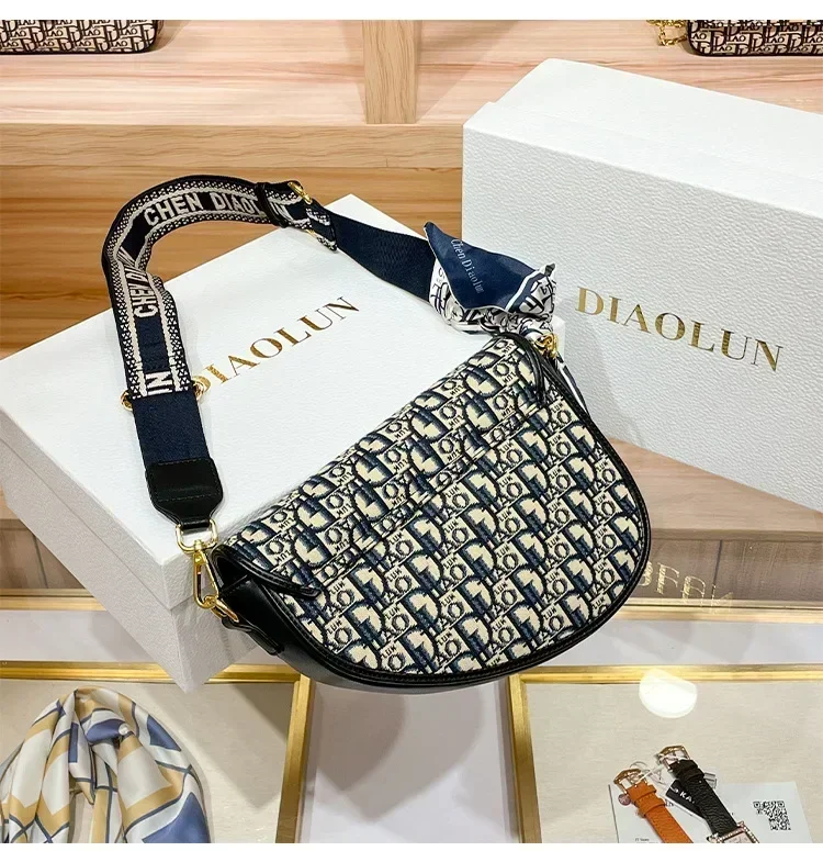 Famous Designer Luxury Brand Embroidery Saddle Bags High Quality Women Purse And Handbags Vintage Shoulder Messenger Bags