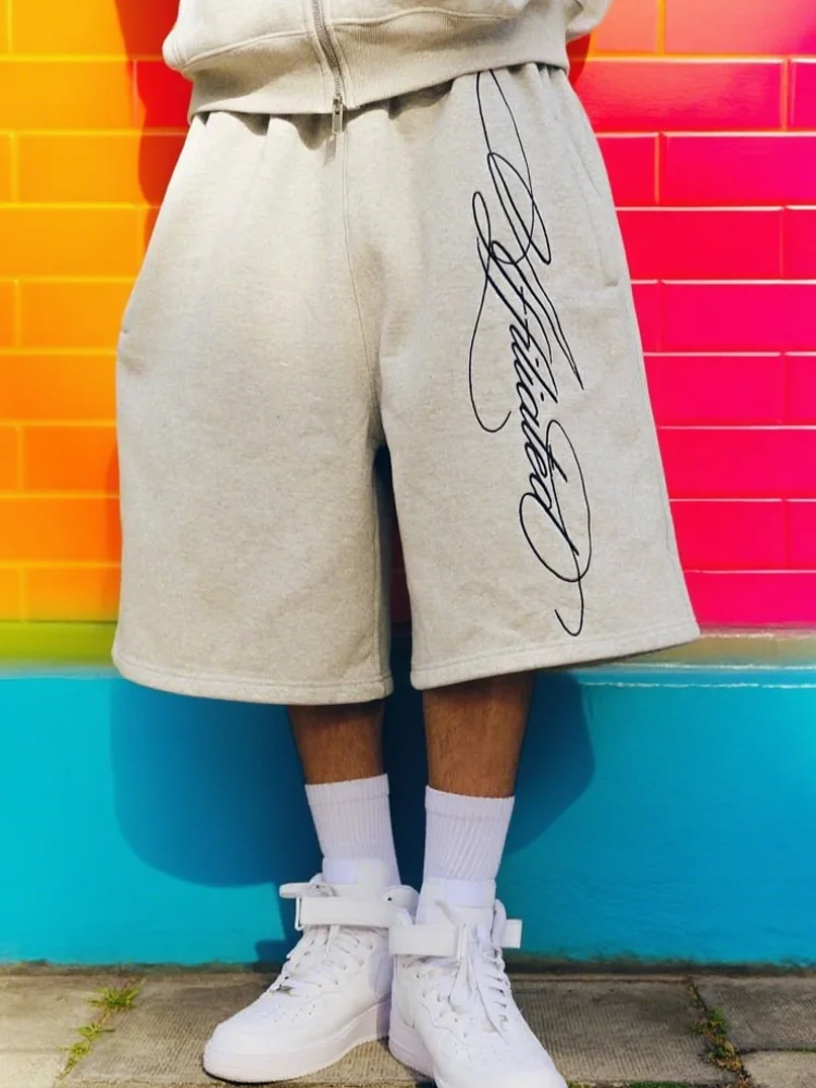 

Мужские повседневные спортивные шорты, джинсовые повседневные шорты с двойным носком, бег, фирменные цели, фитнес-упражнения, лето, новинка, 2025 г.