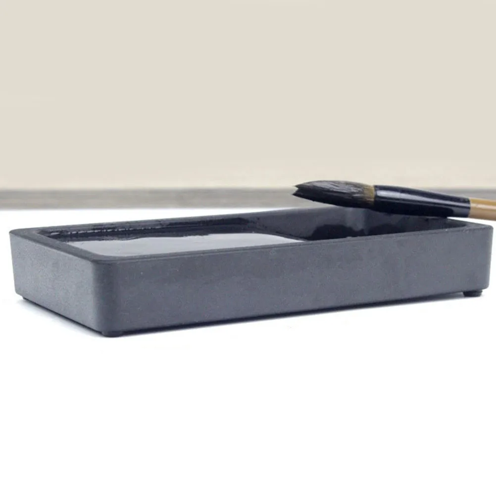 

2pcs Portable Inkstone Double-Sided Calligraphy Inkslabs Japanese Brush Painting Tools Chinese Writing Grinding for Students
