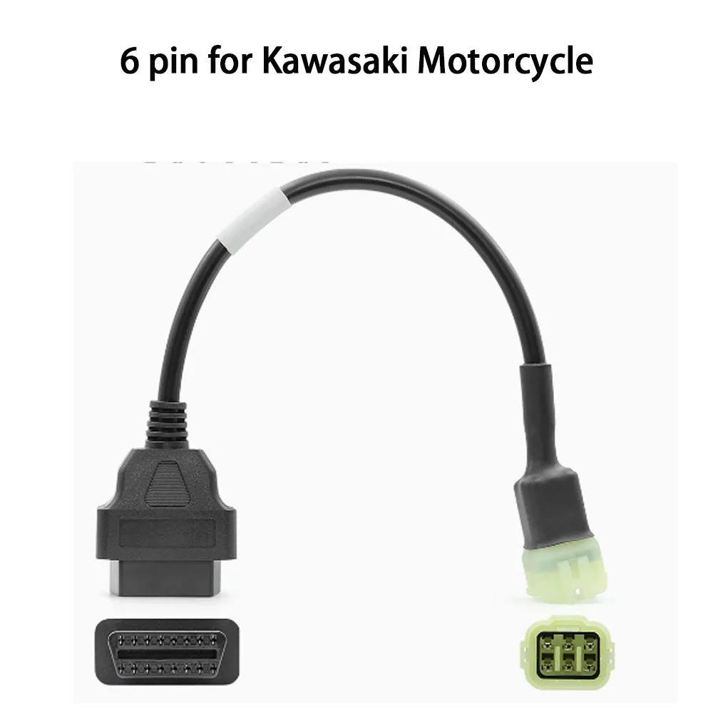 6 Pin Motorbike Adapter Cable Fit Kawasaki Motorcycle 6 Pin Wiring Connector Replacement Practical Vehicle Connection Accessory