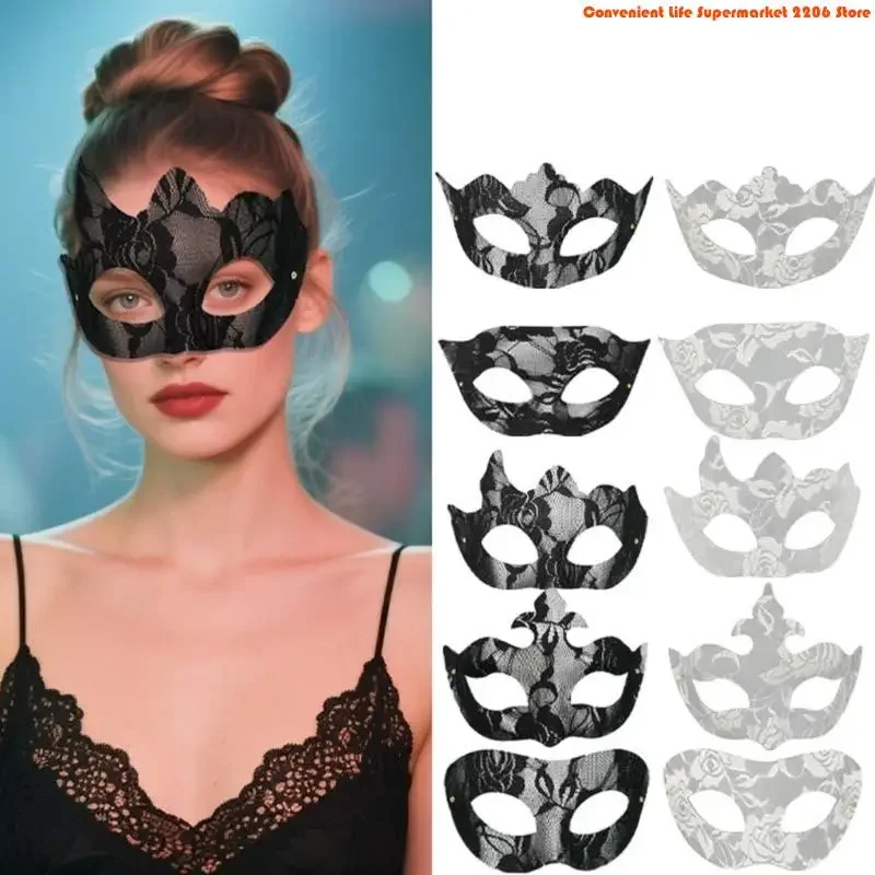 F92D Masquerades Mask Lace Venetians Mask Mardi Gras Mask Half Face Mask Eye Mask