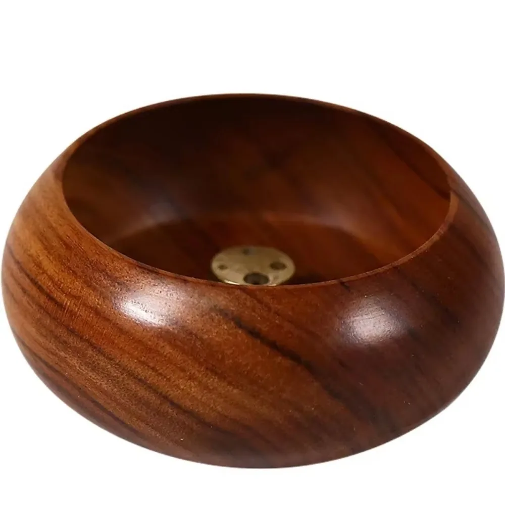 Wooden Mini Incense Holder Bowl Type 4 Holes Incense Burner Stick Holder Rosewood Smell Aromatic Bowl Shape Censer