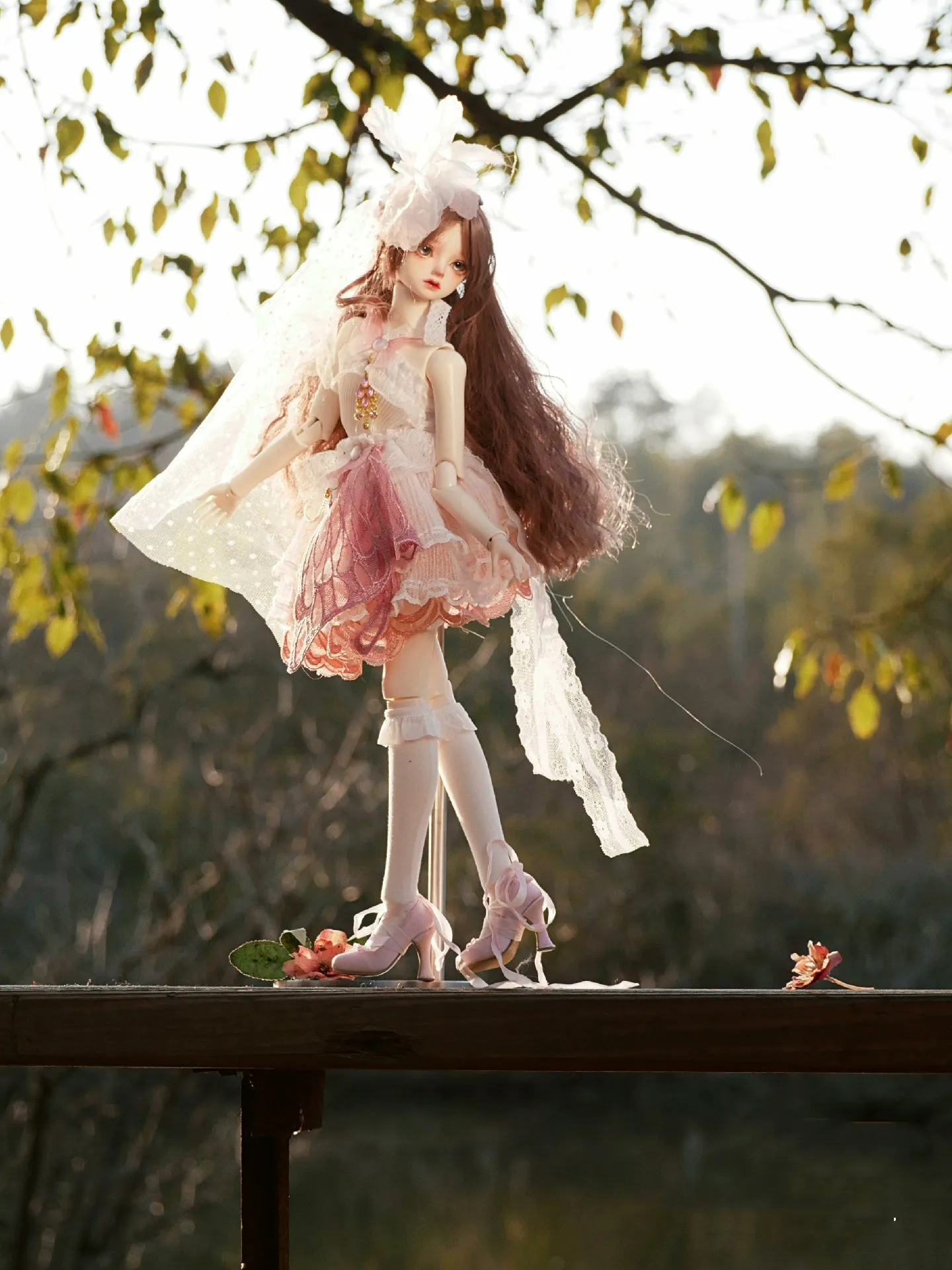 ملابس للدمى 1/5 1/6 BJD فستان تيارا ملابس دمى مخصصة