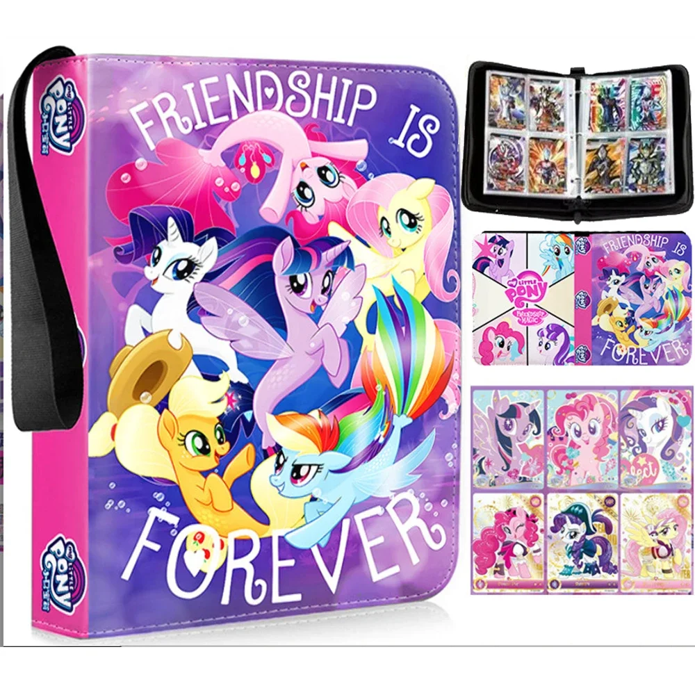 240/400pcs Card Album Book My Little Pony Twilight Sparkle Rainbow Dash Rarity Letter Holder Binder Card Notebook Collection Toy