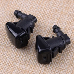 CITALL 2pcs 8S4Z17603AA 7T4Z17603A Plastic Black Car Front Windshield Washer Wiper Water Spray Nozzle Jet Fit For Ford