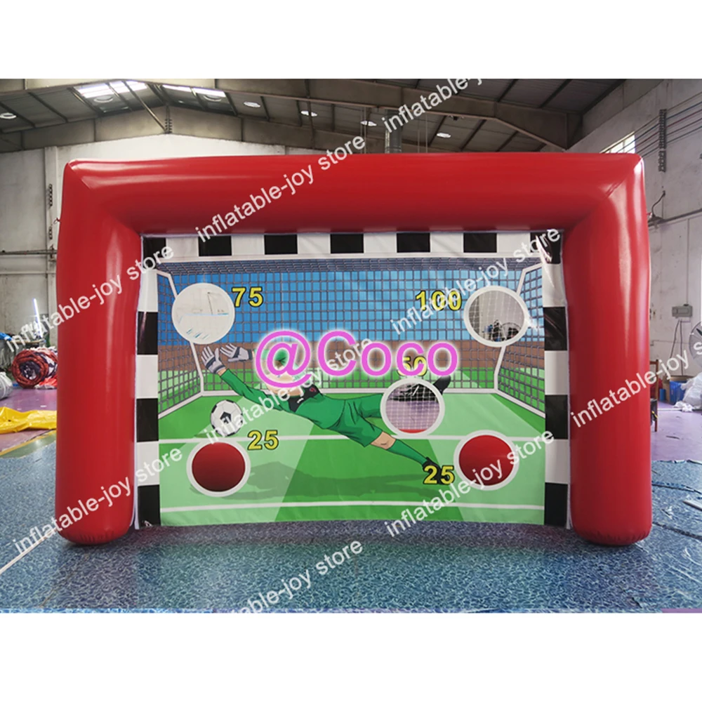 

free air ship to door!4x2m kid's PVC durable inflatable soccer football goal games,outdoor inflatable football toss sport games