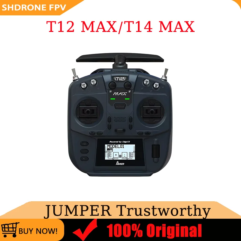 Jumper T12/T14 Max 2.4Ghz/915Mhz Remote Control CNC Hall Sensor Gimbals Bi-directional Foldable Antenna OLED Display for Drones