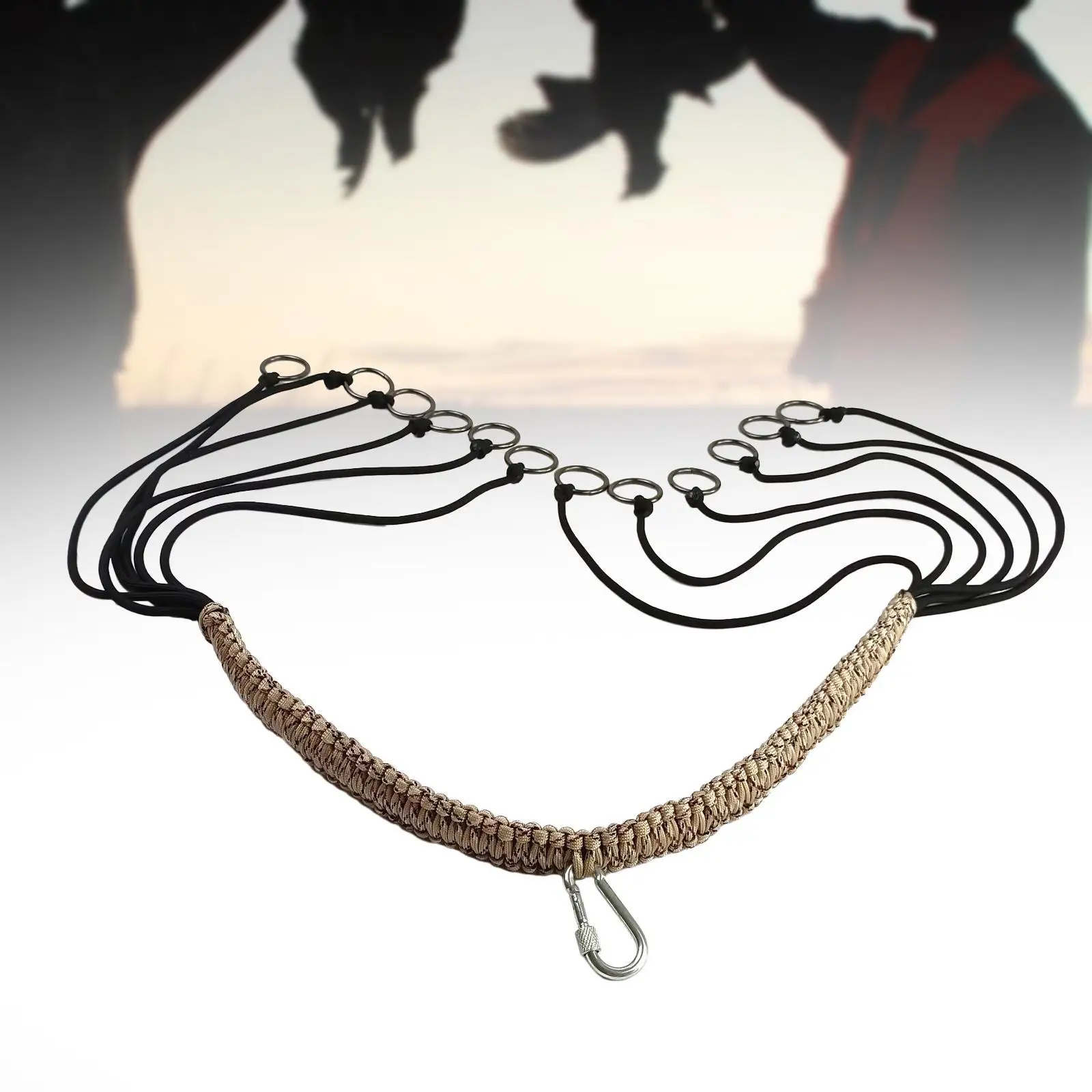 Duck Call Lanyard Paracord Duck Strap Accessories with 12 Loops for Game Calls Duck Calls Hunting Goose Calls Turkey Waterfowl