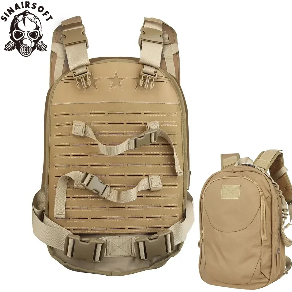 

SINAIRSOFT Dual-Purpose Backpack Vest Concealed Armor Rapid Response Laser Cut Molle Webbing Tactical Hunting Accessories