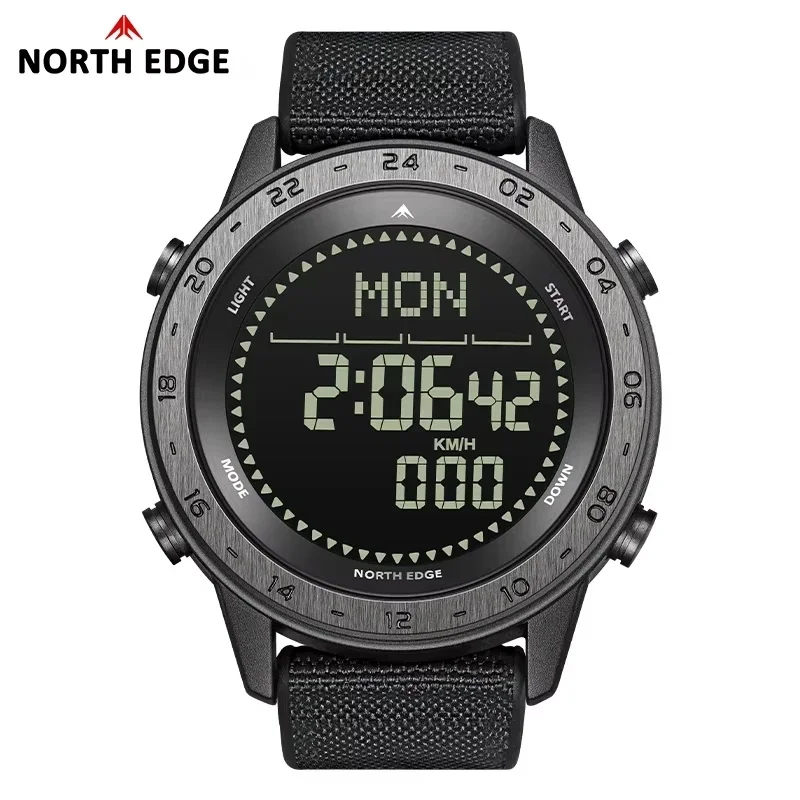 NORTH EDGE TANK 3 Men's Digital Militray Watches Outdoor Sports Watch Pedometer Calories Compass Waterproof 50M Wristwatches
